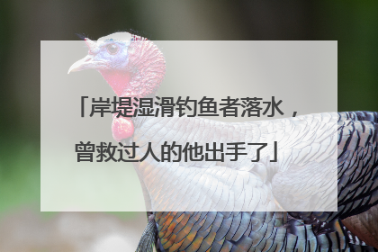 岸堤湿滑钓鱼者落水，曾救过人的他出手了
