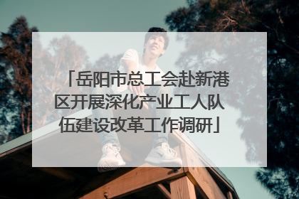 岳阳市总工会赴新港区开展深化产业工人队伍建设改革工作调研