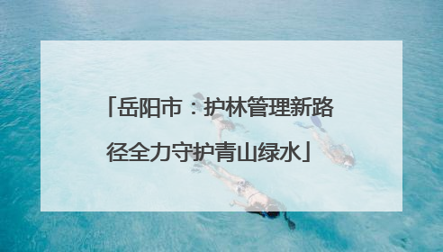 岳阳市：护林管理新路径全力守护青山绿水