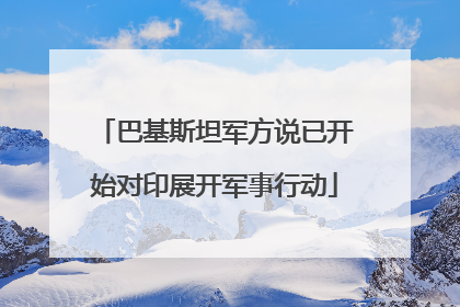 巴基斯坦军方说已开始对印展开军事行动