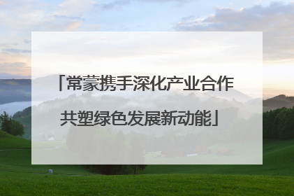 常蒙携手深化产业合作 共塑绿色发展新动能