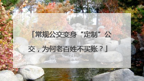常规公交变身“定制”公交，为何老百姓不买账？