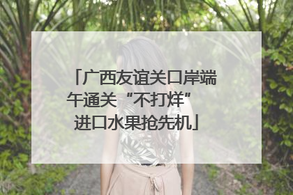 广西友谊关口岸端午通关“不打烊” 进口水果抢先机