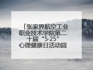 张家界航空工业职业技术学院第二十届“5·25”心理健康日活动圆满收官