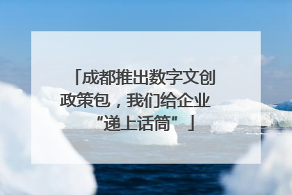 成都推出数字文创政策包，我们给企业“递上话筒”