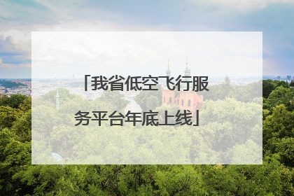我省低空飞行服务平台年底上线