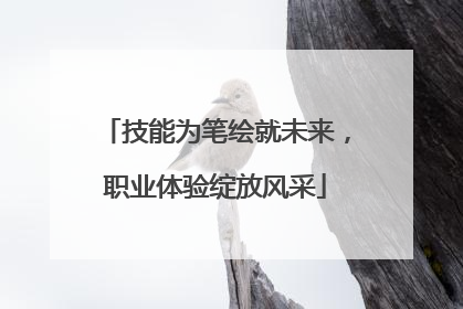 技能为笔绘就未来，职业体验绽放风采