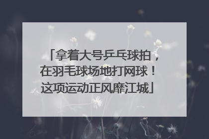 拿着大号乒乓球拍，在羽毛球场地打网球！这项运动正风靡江城