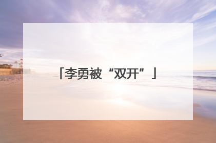 李勇被“双开”
