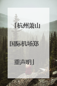 杭州萧山国际机场郑重声明