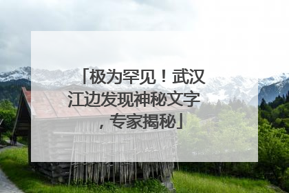极为罕见！武汉江边发现神秘文字，专家揭秘