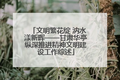 文明繁花绽 汭水漾新晖——甘肃华亭纵深推进精神文明建设工作综述