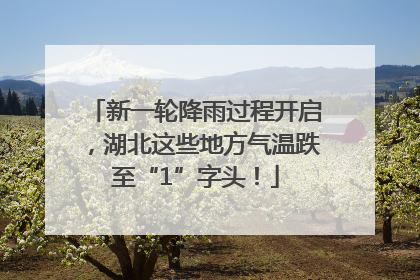新一轮降雨过程开启，湖北这些地方气温跌至“1”字头！