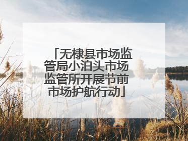 无棣县市场监管局小泊头市场监管所开展节前市场护航行动