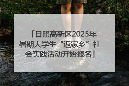 日照高新区2025年暑期大学生“返家乡”社会实践活动开始报名