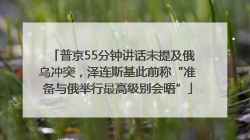普京55分钟讲话未提及俄乌冲突，泽连斯基此前称“准备与俄举行最高级别会晤”