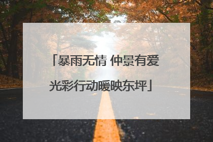 暴雨无情 仲景有爱 光彩行动暖映东坪
