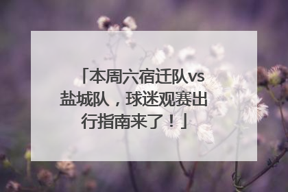 本周六宿迁队vs盐城队，球迷观赛出行指南来了！