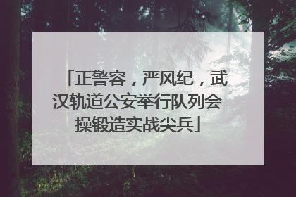 正警容，严风纪，武汉轨道公安举行队列会操锻造实战尖兵