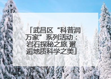 武昌区“科普润万家”系列活动：岩石探秘之旅 邂逅地质科学之美