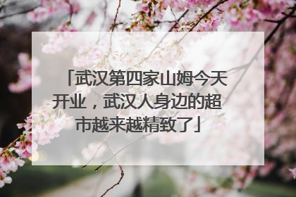 武汉第四家山姆今天开业，武汉人身边的超市越来越精致了