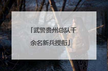 武警贵州总队千余名新兵授衔
