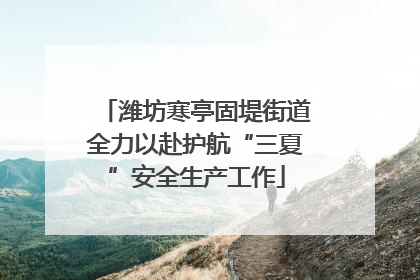 潍坊寒亭固堤街道全力以赴护航“三夏”安全生产工作