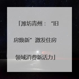 潍坊青州：“旧房焕新”激发住房领域消费新活力