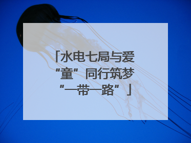 水电七局与爱“童”同行筑梦“一带一路”