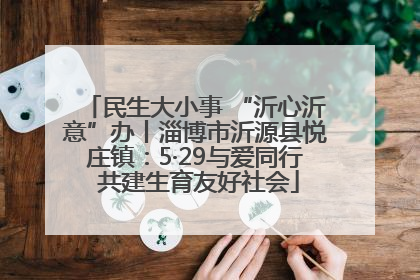 民生大小事 “沂心沂意”办丨淄博市沂源县悦庄镇：5·29与爱同行 共建生育友好社会