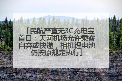 民航严查无3C充电宝首日：天河机场允许乘客自弃或快递，相机锂电池仍按原规定执行