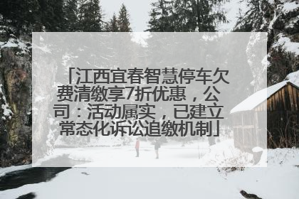 江西宜春智慧停车欠费清缴享7折优惠，公司：活动属实，已建立常态化诉讼追缴机制