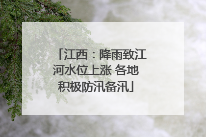 江西：降雨致江河水位上涨 各地积极防汛备汛