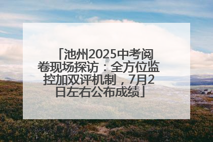 池州2025中考阅卷现场探访：全方位监控加双评机制，7月2日左右公布成绩
