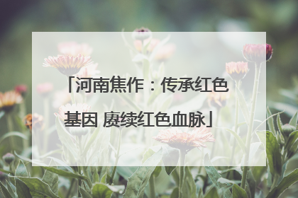 河南焦作：传承红色基因 赓续红色血脉