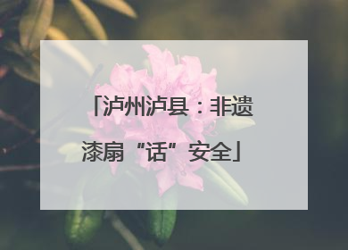 泸州泸县：非遗漆扇“话”安全
