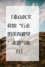 泰山区文化馆“行走的美育课堂”走进气象台