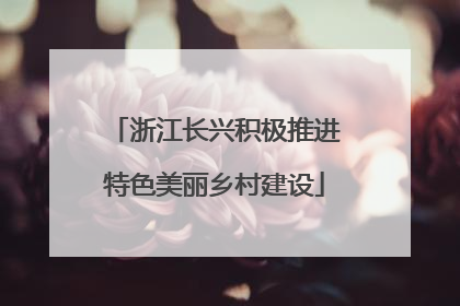 浙江长兴积极推进特色美丽乡村建设