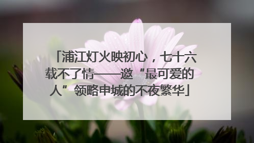 浦江灯火映初心，七十六载不了情——邀“最可爱的人”领略申城的不夜繁华
