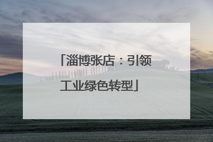 淄博张店：引领工业绿色转型