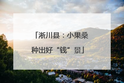 淅川县：小果桑种出好“钱”景