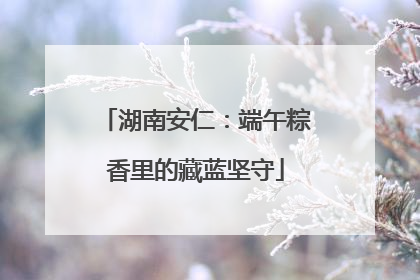 湖南安仁：端午粽香里的藏蓝坚守