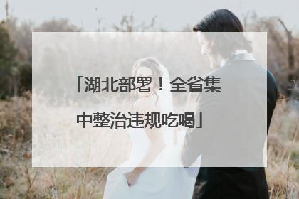 湖北部署！全省集中整治违规吃喝