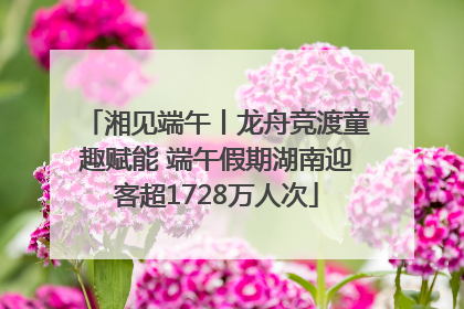 湘见端午丨龙舟竞渡童趣赋能 端午假期湖南迎客超1728万人次
