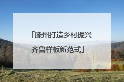 滕州打造乡村振兴齐鲁样板新范式