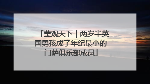 莹观天下｜两岁半英国男孩成了年纪最小的门萨俱乐部成员