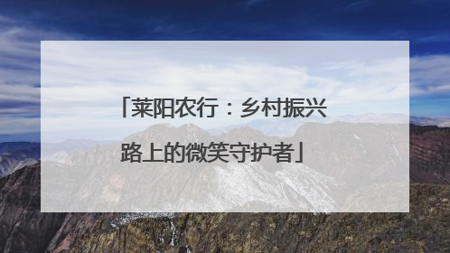 莱阳农行：乡村振兴路上的微笑守护者