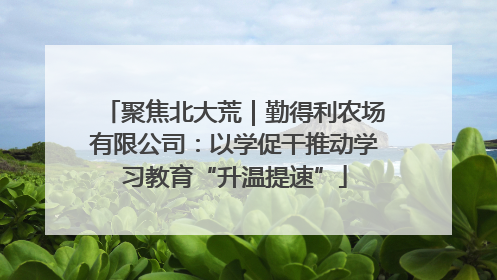 聚焦北大荒｜勤得利农场有限公司：以学促干推动学习教育“升温提速”