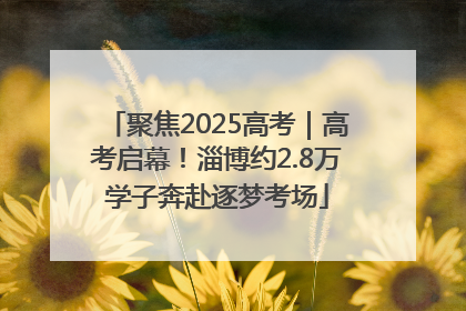 聚焦2025高考｜高考启幕！淄博约2.8万学子奔赴逐梦考场