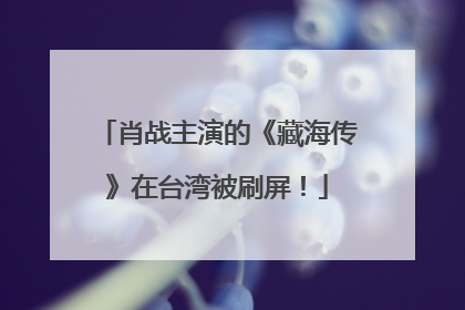 肖战主演的《藏海传》在台湾被刷屏！